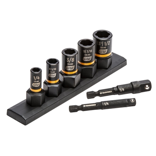 Bolt Biter Series Socket Set, Chrome Molybdenum Alloy, Black Oxide