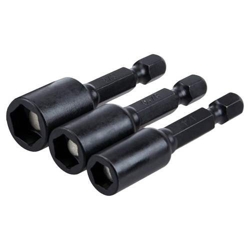 Impact Nutsetter Set, 3-Piece, Magnetic, Steel, Black Oxide - pack of 3