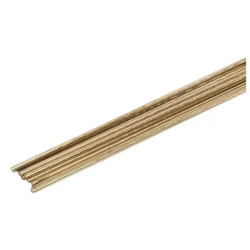 Gas Brazing Rod, 3/32 in Dia, 18 in L, Brass