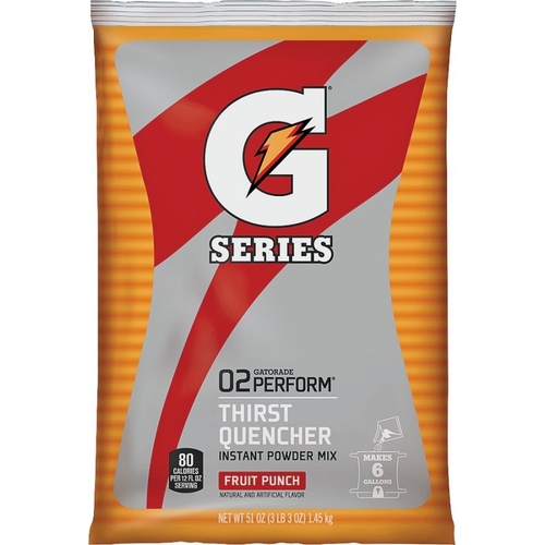 Gatorade 33690 Thirst Quencher Instant Powder Sports Drink Mix, Powder, Fruit Punch Flavor, 51 oz Pack