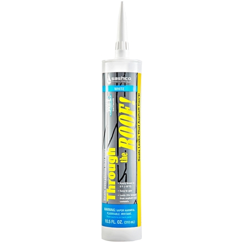 Through the Roof 14030 Sealant, White, Paste, 10.5 oz Cartridge