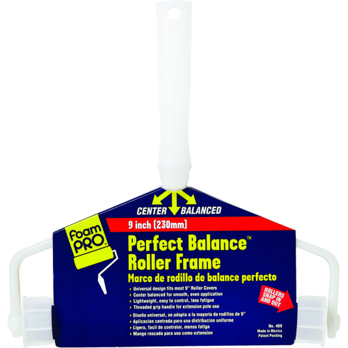 FoamPro 409 Roller Frame, 9 in L Roller, Threaded Handle