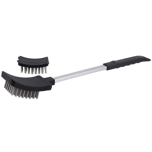Broil King 65600 BARON Coil Spring Grill Brush, Stainless Steel Bristle, Resin Handle, 17.32 in L
