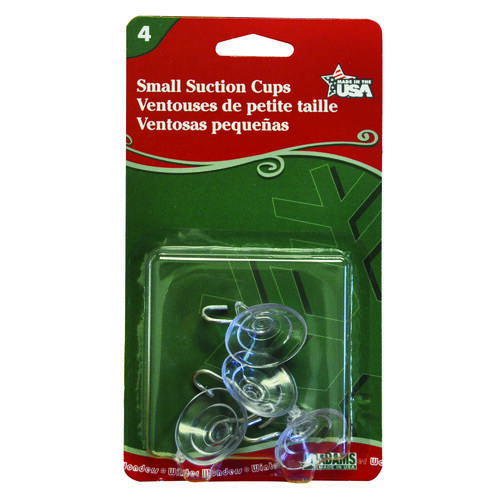 Suction Cup, PVC/Steel, Clear - pack of 48