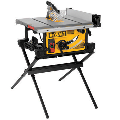 DEWALT DWE7491X 15 Amp Corded 10 in. Jobsite Table Saw with Scissor Stand