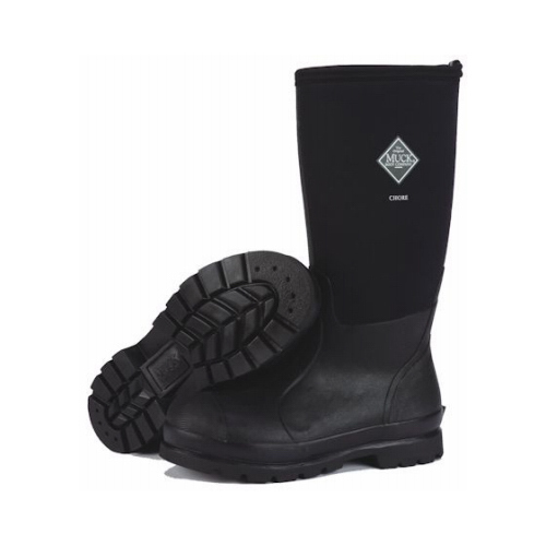CHORE Series Boots, 8, Black, Rubber Upper