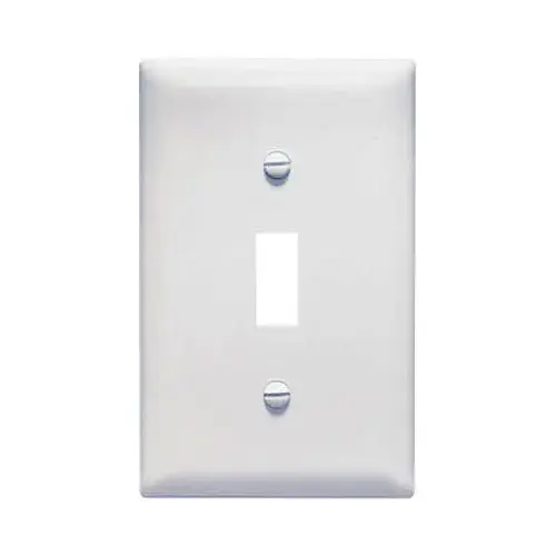 Legrand TPJ1W TradeMaster Wallplate, 3-5/16 in L, 5.062 in W, 1 -Gang, Nylon, White