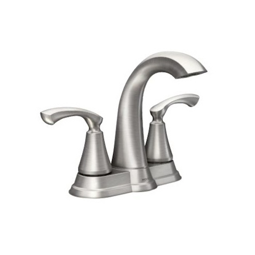 Moen WS84876SRN Tiffin Series Bathroom Faucet, 1.2 gpm, 2-Faucet Handle, Metal, Brushed Nickel, Lever Handle