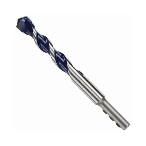 BlueGranite Turbo Hammer Drill Bit, 5/8 in Dia, 6 in OAL, Milled Flute, 2-Flute, 3/8 in Dia Shank Painted