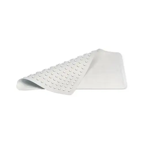 Rubbermaid 1982724 Bath Mat, 22-1/2 in L, 14 in W, Vinyl, White