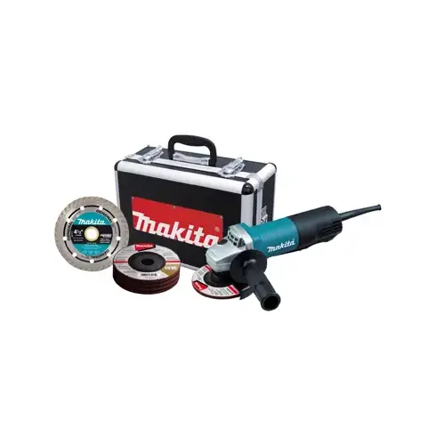 Makita 9557PBX1 Angle Grinder, 7.5 A, 3-1/2 in Dia Wheel, 11,000 rpm Speed