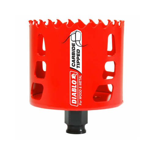 GP Hole Saw, 3 in Dia, 2-3/8 in D Cutting, 3/8 in Arbor, Carbide Cutting Edge