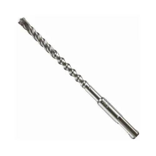 Bulldog Hammer Drill Bit, 5/16 in Dia, 6 in OAL, Variable Flute, 2-Flute, 3/8 in Dia Shank