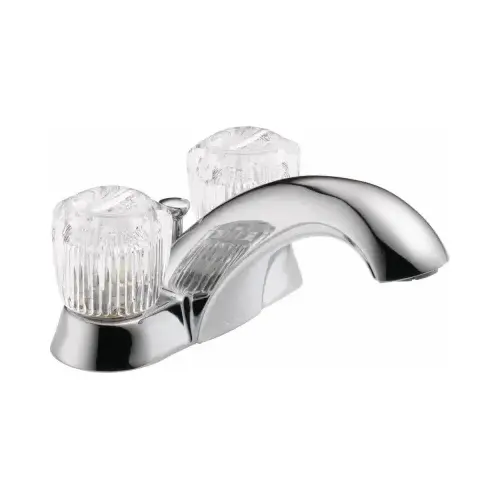 Classic Series Bathroom Faucet, 1.2 gpm, 2-Faucet Handle, Brass, Chrome Plated, Knob Handle, Rigid Spout