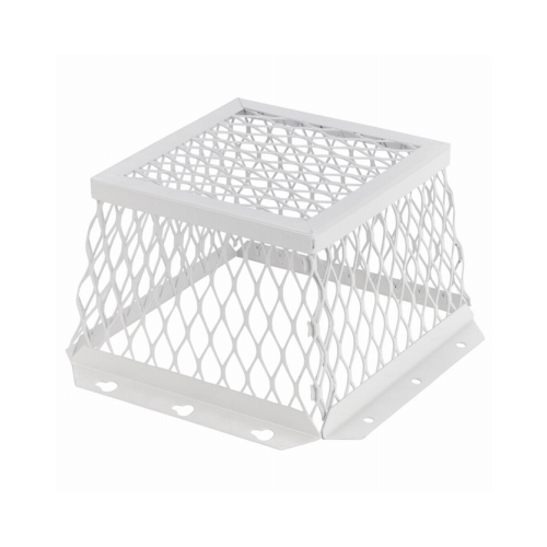 HY-C RVG-DVG-R Dryer Vent Guard, Square Duct, Stainless Steel, White, Powder-Coated