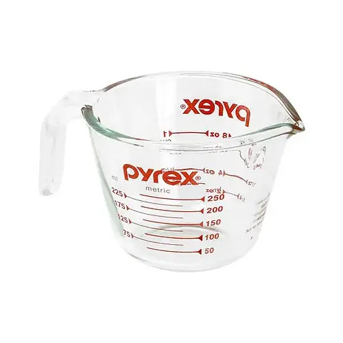 Measuring Cup 1 cups Glass Clear Clear - pack of 6