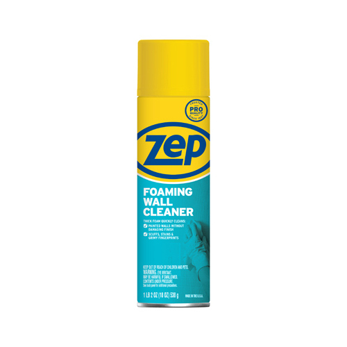 ZEP ZUFWC18 Foaming Wall Cleaner, 18 oz Can, Ammonia, Opaque Off-White