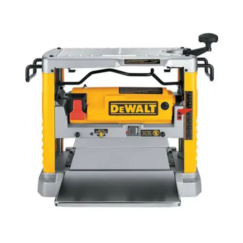 Thickness Planer with Three Knife Cutter-Head, 15 A, 1 hp, 12-1/2 in W Planning, 1/8 in D Planning
