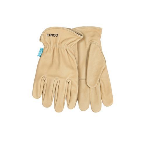 Driver Gloves, Men's, M, Keystone Thumb, Easy-On Cuff, Cowhide Leather, Tan