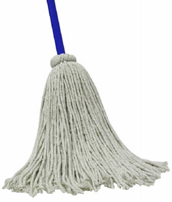 QUICKIE 30ZQK 030 Deck Mop, 16 oz Headband, 48 in L, Cotton Mop Head, Steel Handle