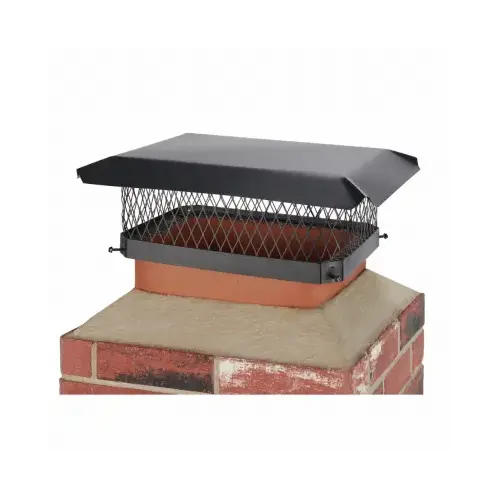 SHELTER SC1318 13 In. x 18 In. Black Galvanized Steel Chimney Cap