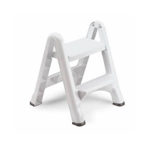 Rubbermaid FG420903WHT EZ-Step Series FG420903WHITE Folding Step Stool, 25 in H, White