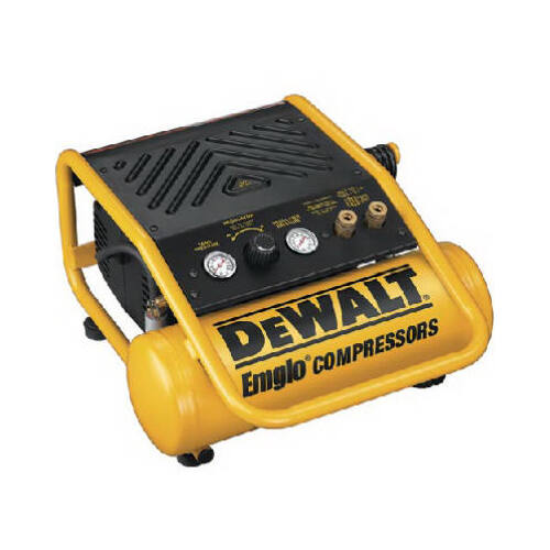 DEWALT D55140 Portable Trim Compressor, 1 gal Tank, 0.3 hp, 120 V, 135 psi Pressure, 1 cfm Air