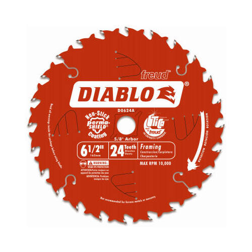 Framing Blade Tracking Point 6-1/2" D X 5/8" TiCo Hi-Density Carbide 24 teeth Perma-Shield