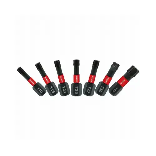 1 In. Torx Impact Screwdriver Bit Set (7-Piece)