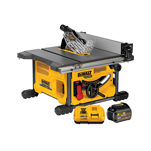 FLEXVOLT Table Saw, 60 VDC, 8-1/4 in Dia Blade, 5/8 in Arbor, 24 in Rip Capacity Right