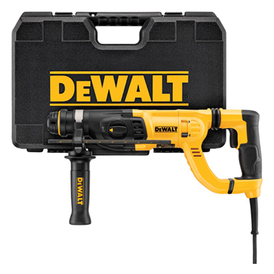 DEWALT D25262K Rotary Hammer Kit, 8 A, SDS-Plus Chuck, 1 in Chuck, 0 to 5540 bpm, 2.8 J Impact Energy