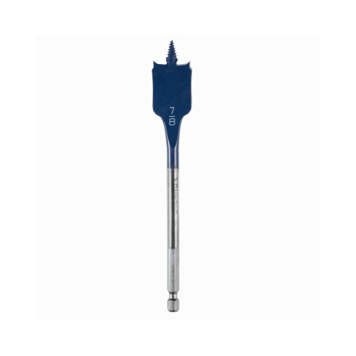 Daredevil Spade Drill Bit, 7/8 in Dia, 6 in OAL, 1-Flute, 1/4 in Dia Shank, Hex Shank Black Oxide