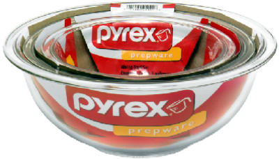 Pyrex 6001001 Mixing Bowl Set, Glass, Clear