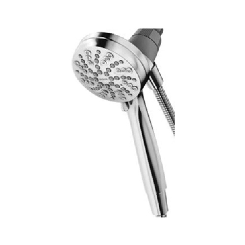 Engage Series Handheld Shower, Round, 1/2 in Connection, 1.75 gpm, 6-Spray Function, Metal, Chrome