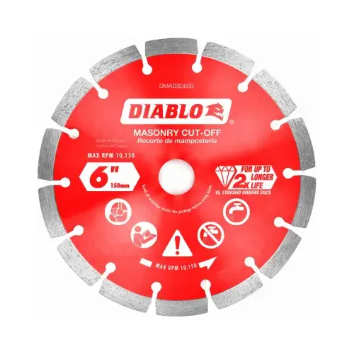 6 In. Segmented Rim Dry/Wet Cut Diamond Blade