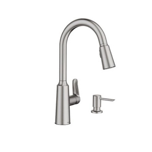 Moen 87028SRS Edwyn Series Pull-Down Kitchen Faucet, 1.5 gpm, 1-Faucet ...