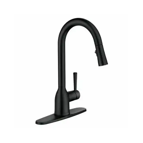 Adler Series Pull-Down Kitchen Faucet, 1.5 gpm, 1-Faucet Handle, 1-Faucet Hole, Metal, Matte Black