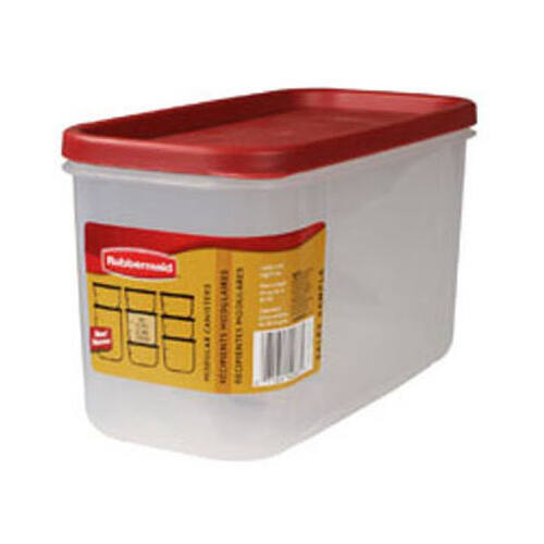Rubbermaid 2168229 1776471 Food Storage Canister, 6.4 Cups Capacity, Polypropylene, Clear, 5-1/2 in L, 5.19 in W, 7 in H