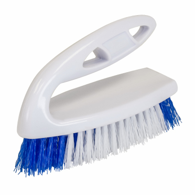 QUICKIE 202ZQK Scrub Brush, Polypropylene Bristle, Blue Bristle, 2-3/4 in W Brush, 6-1/4 in OAL White