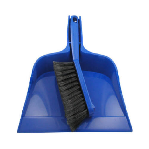 402 Dustpan and Brush Set, 12.02 in L, 10.32 in W, Plastic/Poly Fiber - pack of 6
