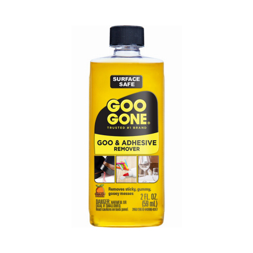 Goo Gone 2223 Adhesive Remover, 2 oz, Liquid, Citrus, Clear/Yellow