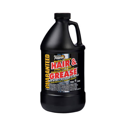 Hair and Grease Drain Opener, Liquid, Clear, Odorless, 2 L Bottle