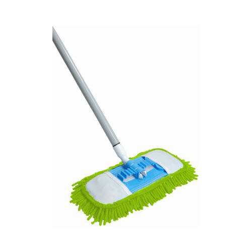 QUICKIE 60 0TRIRM-18 Dust Mop, Chenille/Microfiber Head, Steel Handle, Green