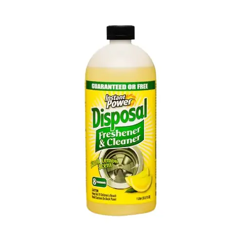 Disposal and Drain Cleaner, 1 L, Liquid, Lemon, Yellow - pack of 4