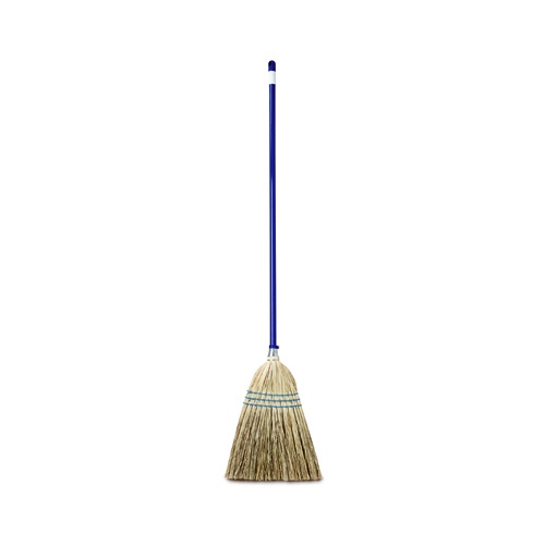 900-6 Outdoor Broom, 12 in Sweep Face, Corn Fiber Bristle, Steel Handle Blue/Brown