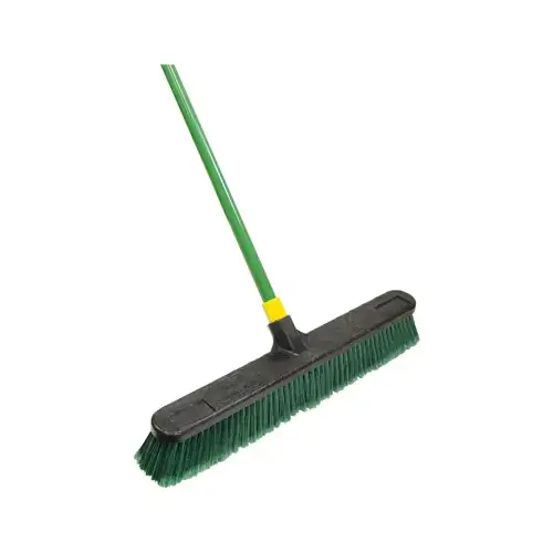 Quickie 538 00 Push Broom, 24 in Sweep Face, Polypropylene Bristle, Steel Handle