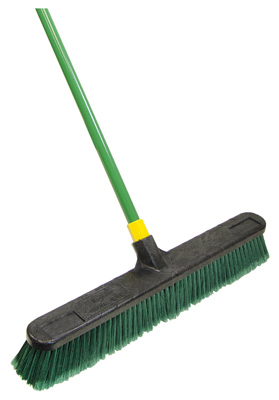 QUICKIE 538 00 Push Broom, 24 in Sweep Face, Polypropylene Bristle, Steel Handle