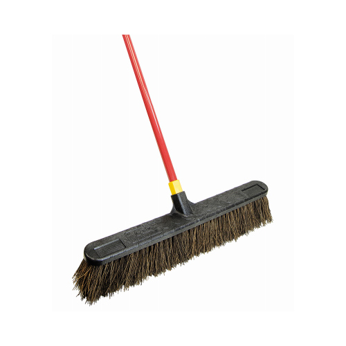 00 Push Broom, 24 in Sweep Face, Polymer Bristle, Steel Handle