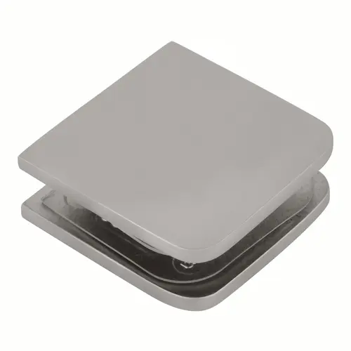 Satin Chrome Traditional Style Fixed Panel U-Clamp