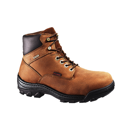 WOLVERINE WORLDWIDE W05484 09.0M Durbin Waterproof Work Boots, Medium Width, Brown Nubuck Leather, Men's Size 9